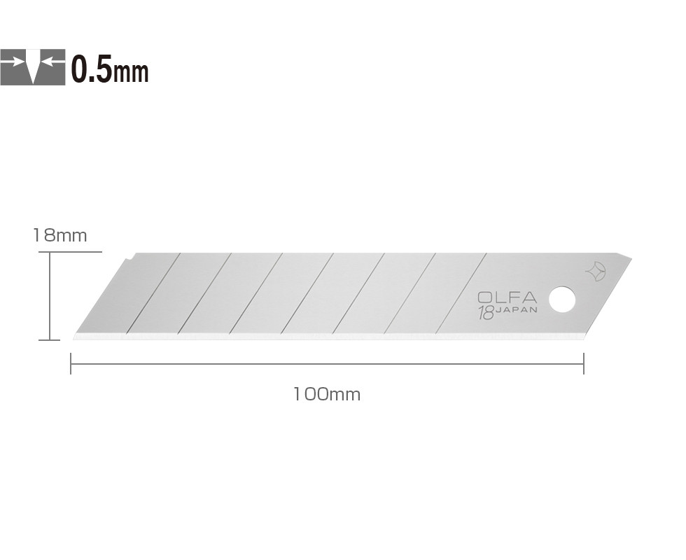 Geležtės LB-10 18mm peiliui