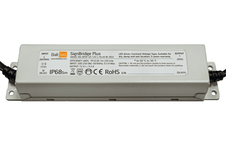 LED Maitinimo šaltinis BaltLED Signbridge Plus 40W BPSP-40-12V.1
