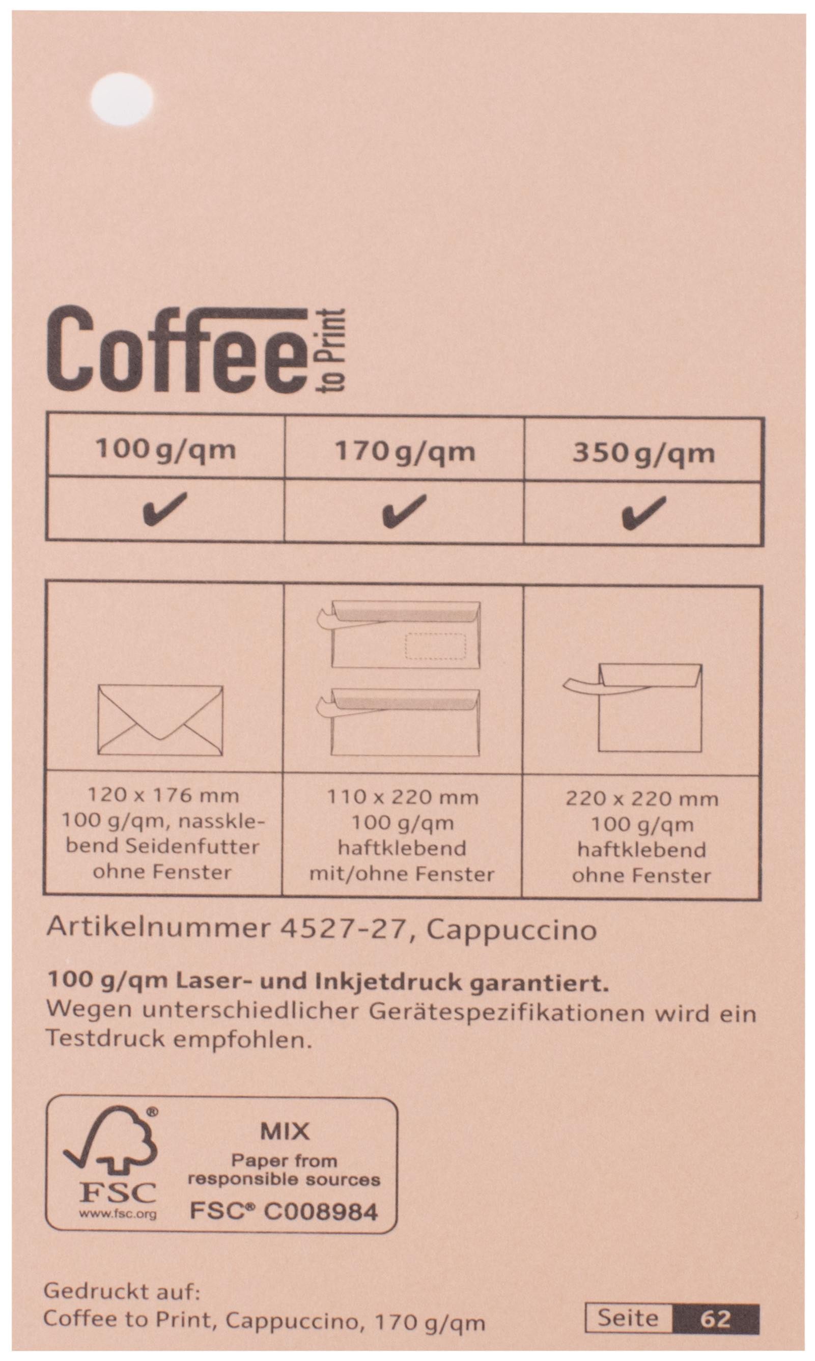 Spalvotas tekstūrinis dizaino popierius  Coffee to Print latte cappuccino sp. Nr.27 350g/m2 (100x70 cm)